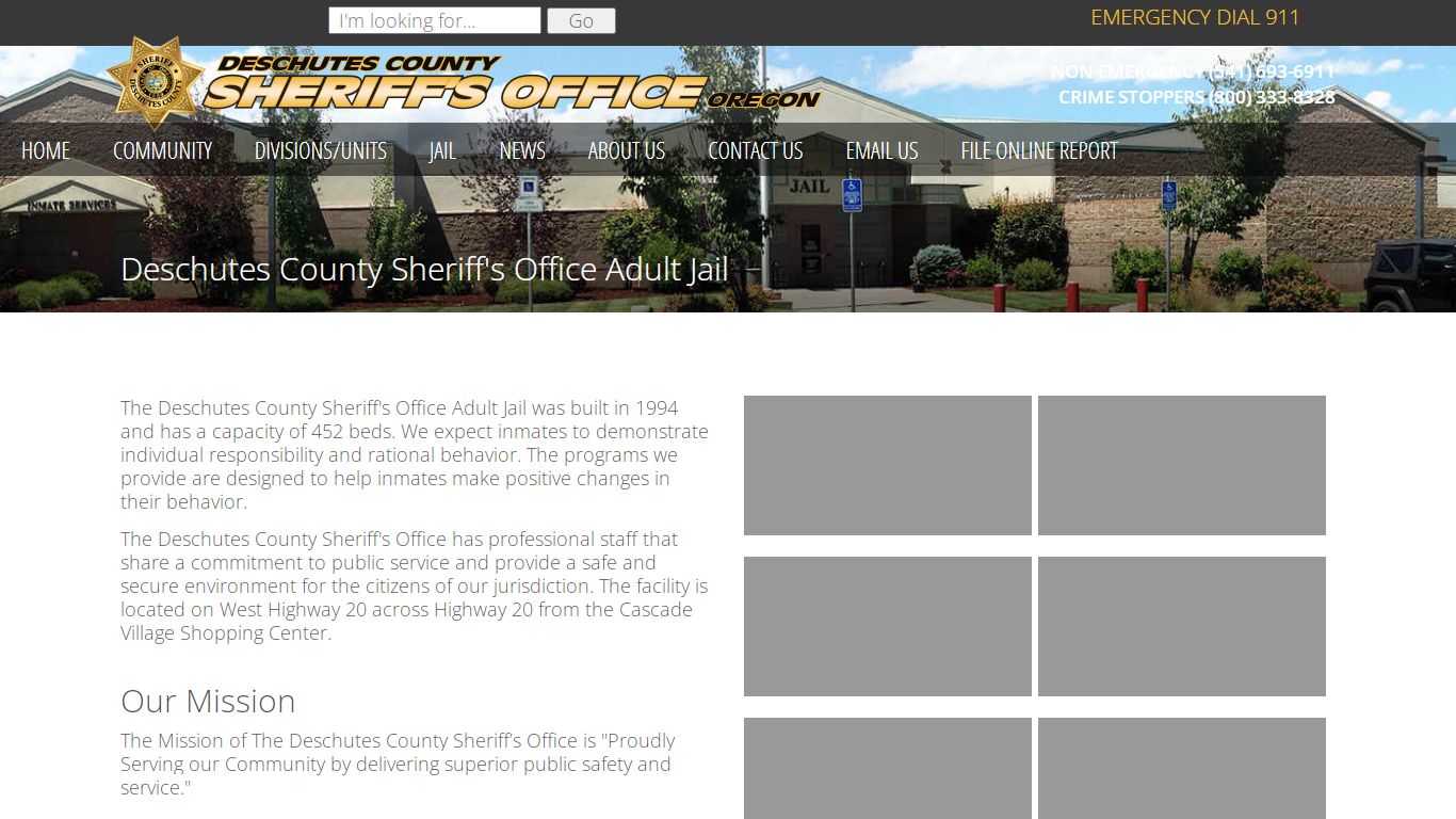 Jail | Deschutes County Sheriff's Office in Oregon